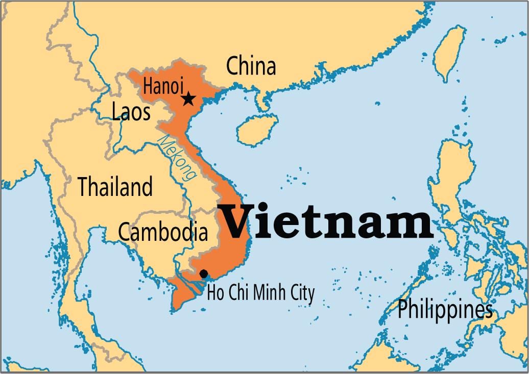 Karte von hanoi Lage